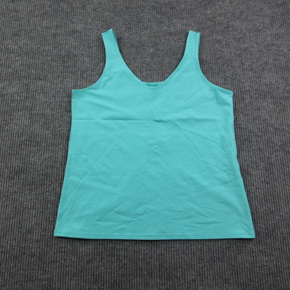 J. Jill Tank Womens XL Aquabreeze Perfect Reversible V-Neck Cotton NWT